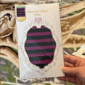 *NEW JAPAN IMPORT* Kawaii Lolita Striped Tights in Black and Purple